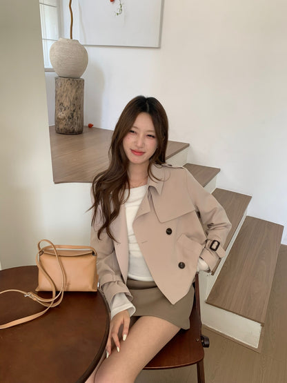 Crop Trench Coat