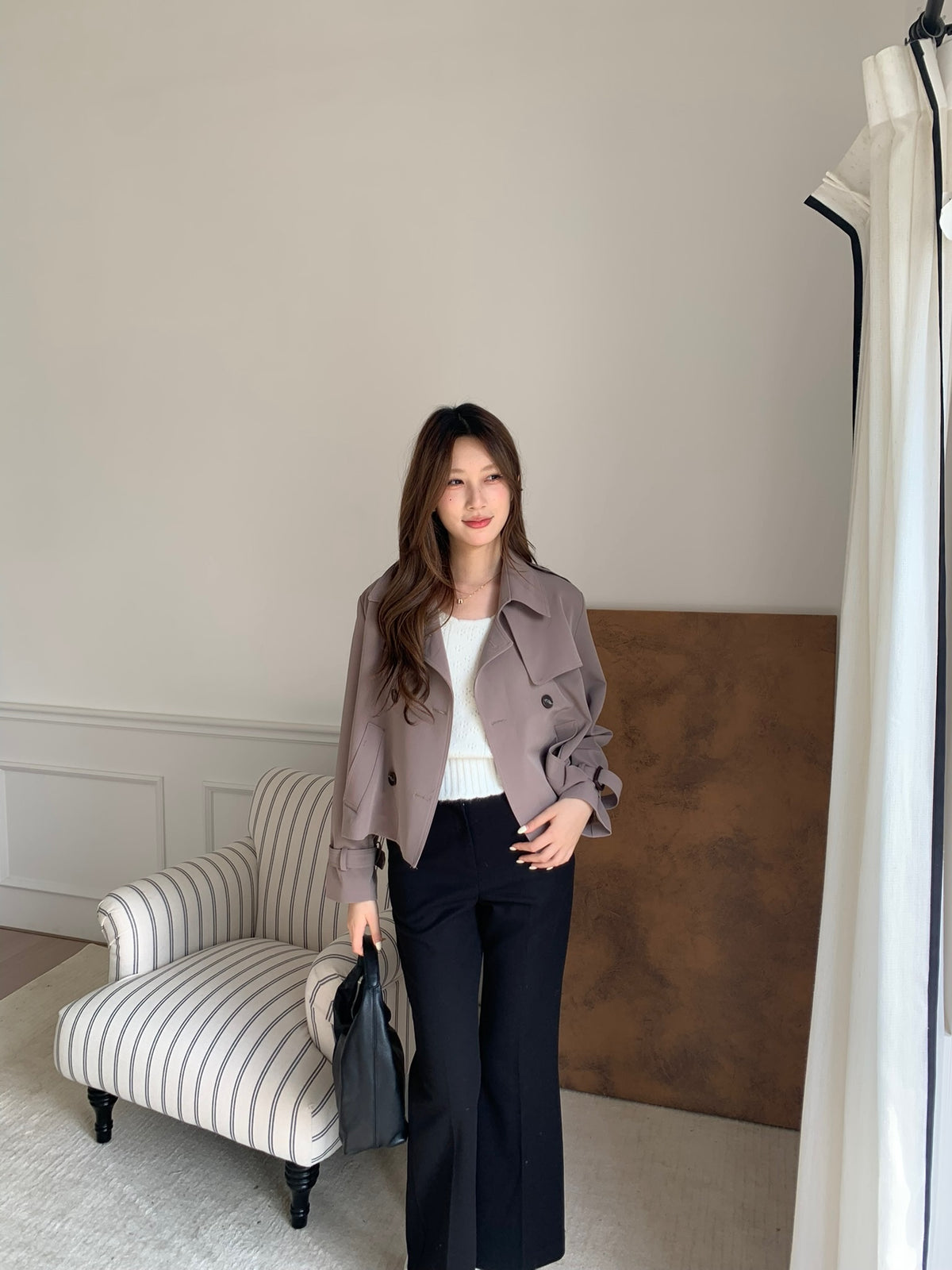 Crop Trench Coat