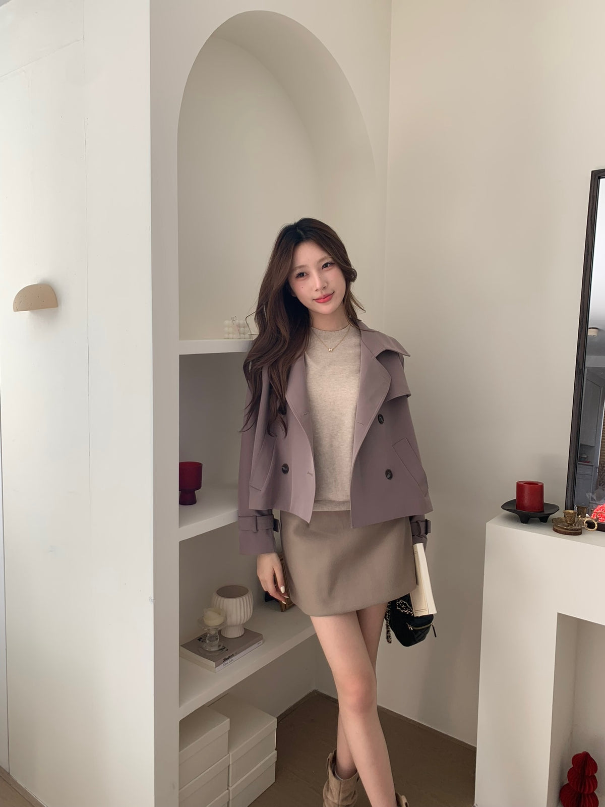 Crop Trench Coat